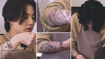 Jungkook BTS gây tranh cãi với cánh tay đầy hình xăm