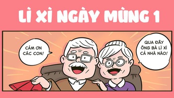 Ngày mùng 1 Tết, ông bà không lì xì tiền mà cả nhà vẫn vui