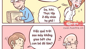 Cô sinh viên thực tập may mắn