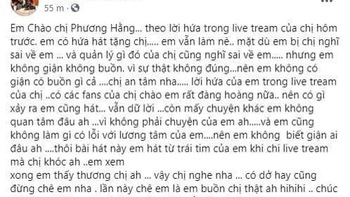 Phi Nhung livestream hát tặng bà Phương Hằng, nói một câu đáng nể
