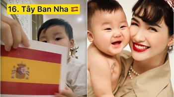 Con trai Hòa Minzy nhớ vanh vách quốc kỳ 19 nước