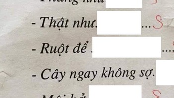 Ảnh vui 5/8: Cười mệt với học trò lớp 1 điền thành ngữ siêu lầy