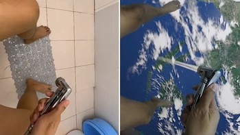 Màn quảng cáo vòi nước hài hước của thanh niên ở Thái Lan