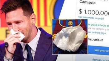 Ai mua khăn Messi lau nước mũi với giá 1 triệu dollar?