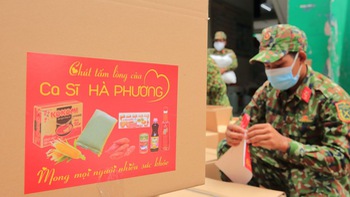 Ca sĩ Hà Phương ủng hộ 100 tấn lương thực cho người dân chống dịch