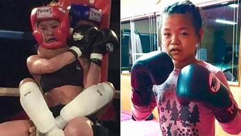 Nữ võ sĩ 12 tuổi hạ gục đối thủ 24 tuổi chỉ trong nháy mắt