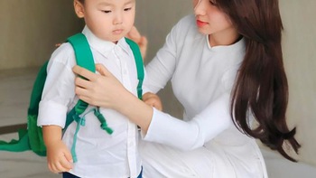 Bộ ảnh khai giảng của mẹ con Hòa Minzy gây sốt 'cõi mạng'