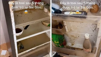 Chủ nhân khóc thét vì chiếc tủ lạnh sau 5 tháng trở lại Sài Gòn