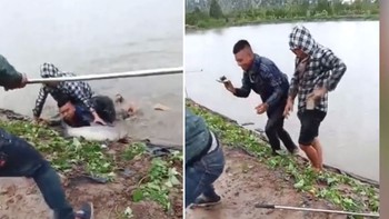 Bắt được con cá khủng, hỏng 2 điện thoại
