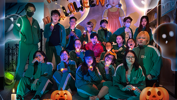 Công ty nhà người ta lên đồ chơi Halloween phong cách 'Squid game'