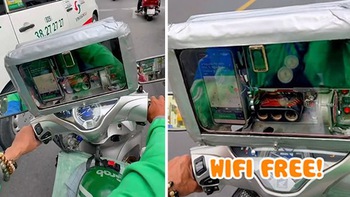 Đi xe ôm có wifi free, sạc điện thoại miễn phí