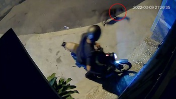 Chàng trai chạy xe máy bị chó rượt tông vào nhà dân