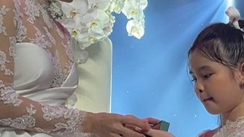 Con gái ruột Phương Trinh bất ngờ xuất hiện trong ngày cưới của mẹ