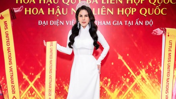 Như Quỳnh đua tài sắc ở Mrs United Nations tại Ấn Độ