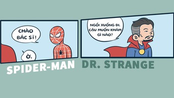 Spider-man đi khám bệnh mùa mưa