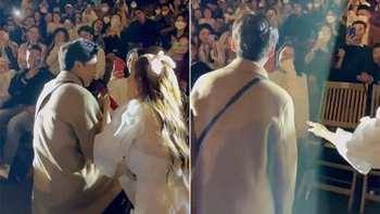 Hoà Minzy lầy lội giúp fan cầu hôn trong show diễn