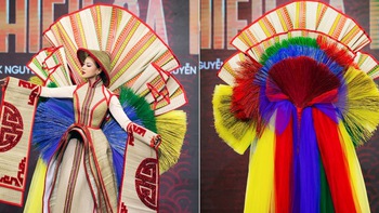 Chiếu Cà Mau, bánh tráng thắng National Costume ở Hoa hậu Hoàn vũ