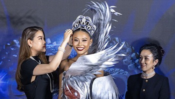 Thạch Thu Thảo mang thiết kế sếu đầu đỏ đến Hoa hậu Trái đất 2022