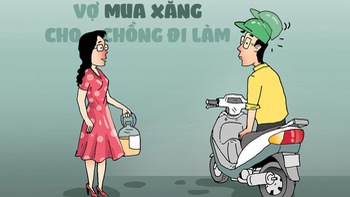 Vợ mua xăng cho chồng đi làm