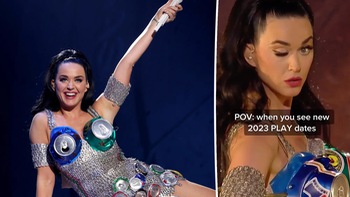 Katy Perry bị ‘kẹt’ mí mắt chớp như robot khi đang diễn