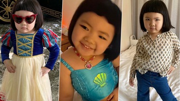 Bé gái 4 tuổi cosplay Halloween khiến netizen xứ Trung 'dậy sóng'
