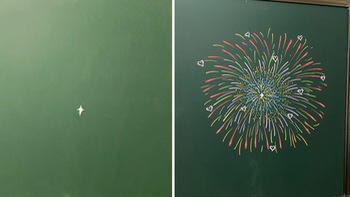 Cách vẽ pháo hoa đẹp đến mức không ai nỡ xóa bảng