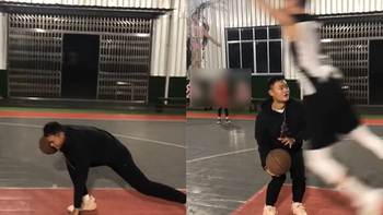Thanh niên chơi bóng rổ chiến thuật 'thao túng tâm lý' đối thủ