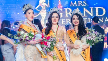 Diễn viên 'Về nhà đi con' lộng lẫy đăng quang Mrs Grand International 2022