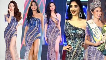 Phát hiện thú vị: Tân Miss Earth 2022 mặc lại đầm dạ hội của Hương Giang, Bùi Phương Nga