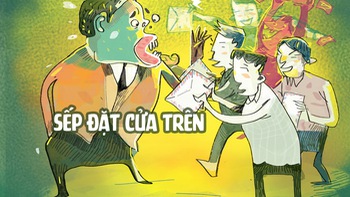 Sếp đặt cửa trên được nhân viên tiếp sức