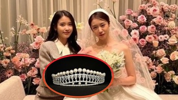IU chơi lớn, tặng hẳn vương miện ngọc trai làm quà cưới cho Ji Yeon
