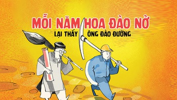 Mỗi năm hoa đào nở, lại thấy ông đào đường