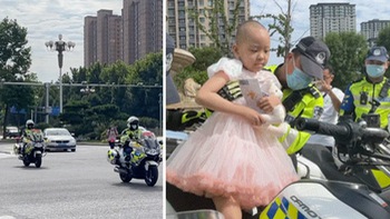 Cảnh sát tốt bụng diễu hành dàn mô tô khủng hộ tống cô bé 7 tuổi mắc ung thư