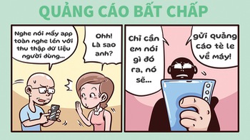 Quảng cáo cầm đèn chạy trước... phụ thân