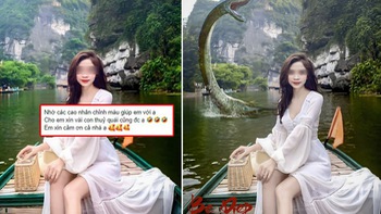 Nhờ dân mạng chỉnh ảnh, gái xinh nét căng với thủy quái photoshop