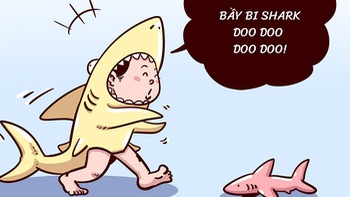 Baby shark 'đu đu', daddy shark 'đu đỉnh'