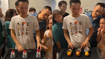 Màn ảo thuật hô biến đồ vật thành quả táo khiến đám đông trầm trồ