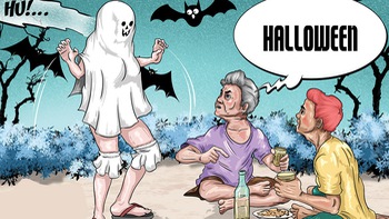 Hóa trang Halloween phong cách 'giàn thiên lý đổ'
