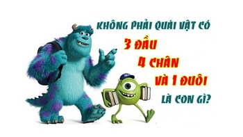 Câu đố hack não: Con gì có 3 đầu, 4 chân và 1 cái đuôi?