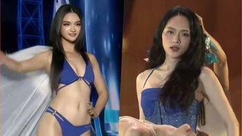 Chung kết Miss Cosmo Vietnam: Hương Giang vướng cài tóc, thí sinh té sấp mặt diễn bikini