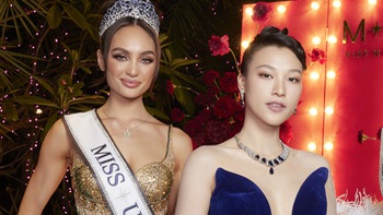 Á hậu Hoàng Oanh đọ dáng cùng đương kim 'Miss Universe'