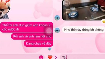 Chồng đứng hình khi nhờ vợ đun giúp 2 cốc nước để nấu cháo