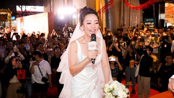 Thu Trang tung hoa cưới 'nhả vía' mót chồng, fan đòi mang Tiến Luật về