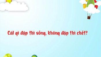 Đố vui: Cái gì đập thì sống, không đập thì chết