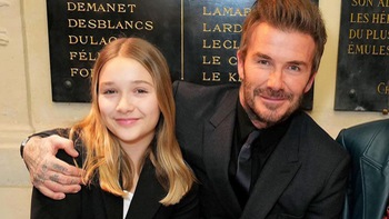 Con gái Beckham 11 tuổi vẫn không được trang điểm