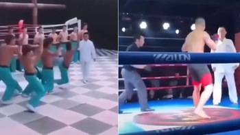 Võ sư truyền điện Trung Quốc bị võ sĩ MMA đấm knock out