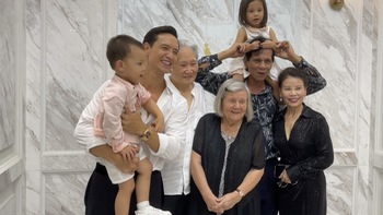 Kim Lý đưa bố mẹ và 2 con nhỏ đến ủng hộ Hồ Ngọc Hà