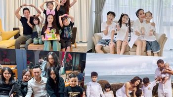 10 gia đình sao Việt đông con bậc nhất showbiz