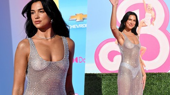 Dua Lipa gây sốc với chiếc váy trong suốt, lộ phần nhạy cảm