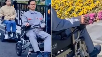Giới trẻ Trung Quốc 'đu trend' ngồi xe lăn điện
